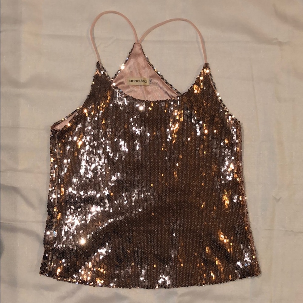 Shimmery sequin tank top NBW